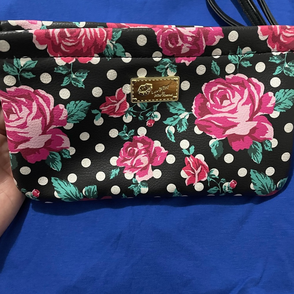 Betsy Johnson clutch with wrist strap